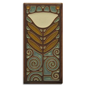 Dard Hunter Poppy Tile (4x8")