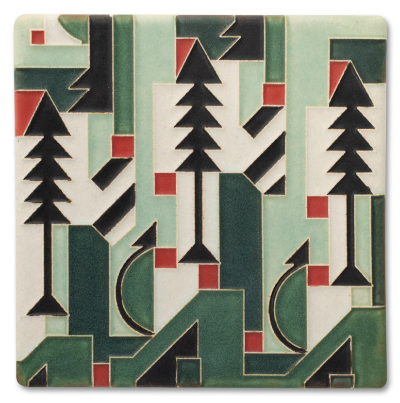 Cubist Christmas Tile (6x6") - Image 2