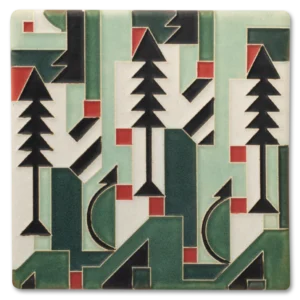 Cubist Christmas Tile (6x6")