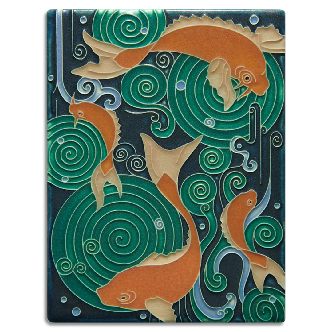Koi Pond Tile (6x8")