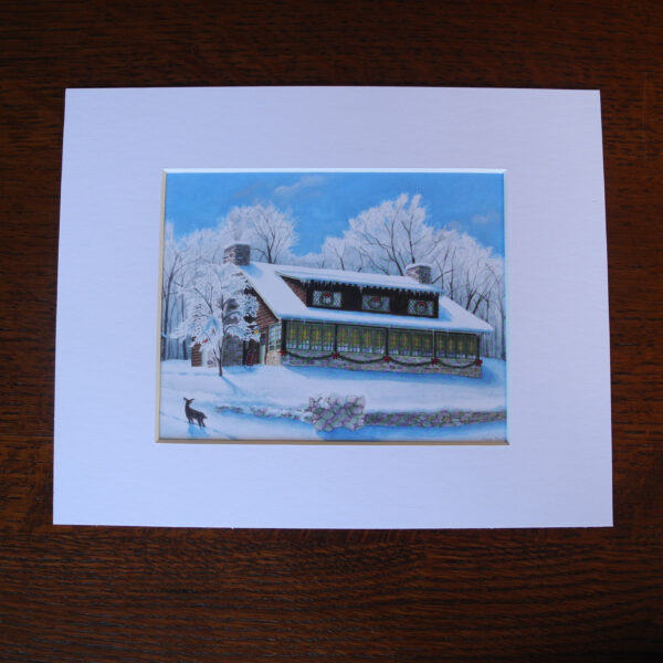 Craftsman Farms in Winter – Matted Prints