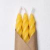 Beeswax Spiral Candles - Set of 3 - Image 5