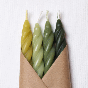 Woodland Beeswax Spiral Candles - Set of 4