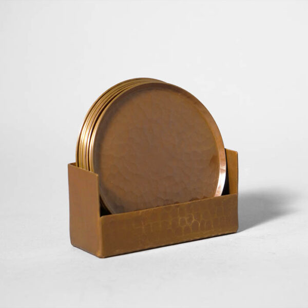 Copper Coasters (Set of 4) and Tray