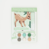This image shows the packaging of the Fawn in Winter Paint-by-Number Kit.