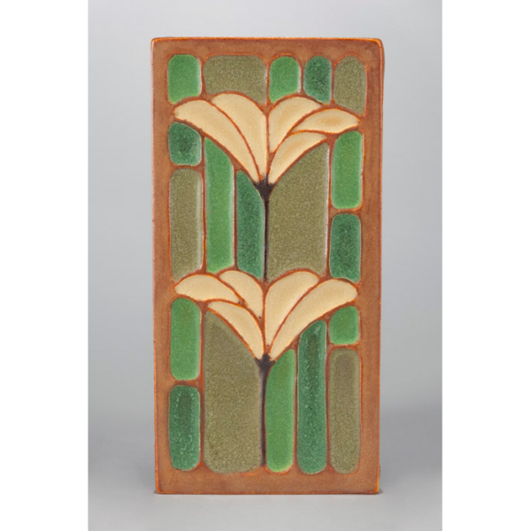 Prairie Ginkgo Ceramic Pottery Tile (4x8")