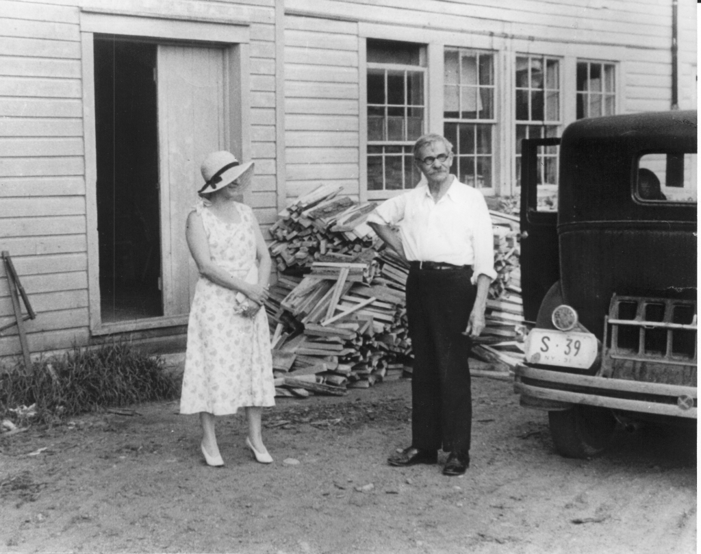 Gustav Stickley and his daughter Marion, 1930s.