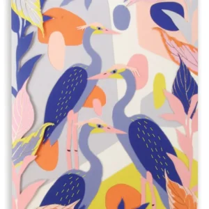 No. 37 Herons Die-Cut Card