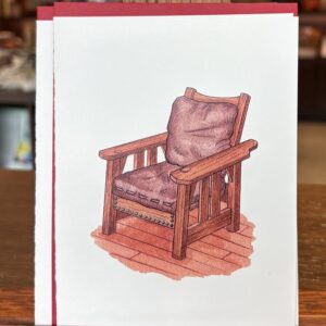 Greeting Card – Reclining Chair by Anna Szalc