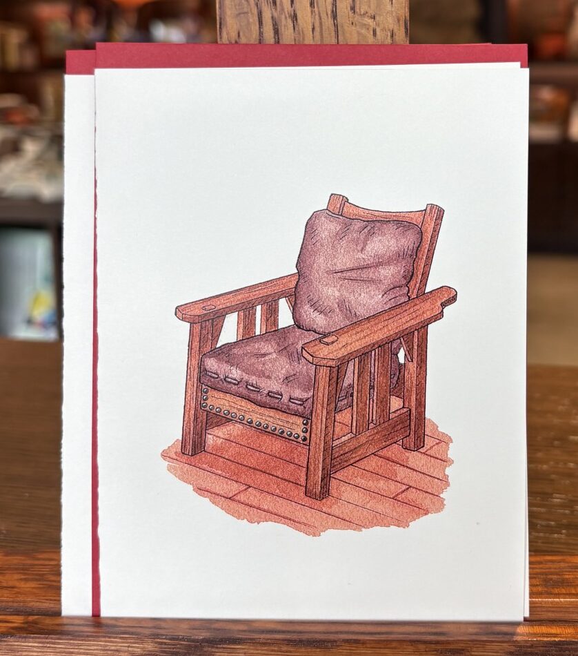 Greeting Card – Reclining Chair by Anna Szalc
