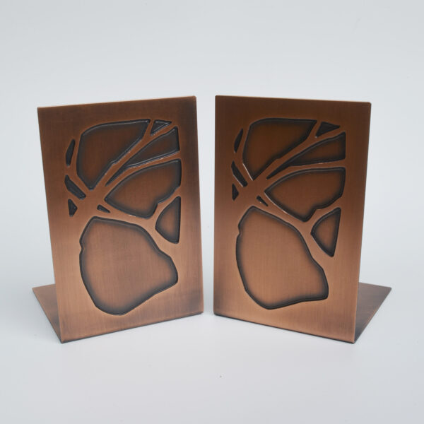 Copper Bookends - Art Nouveau