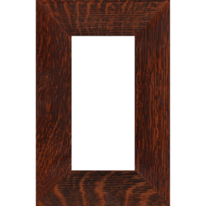 This image shows the 4x8 inch brown oak frame that can be added on to any 4x8 inch tile.