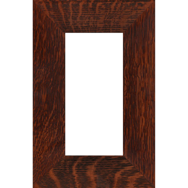 This image shows the 4x8 inch brown oak frame that can be added on to any 4x8 inch tile.
