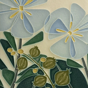 Blossom Bliss Tile – Light Blue (6x8")