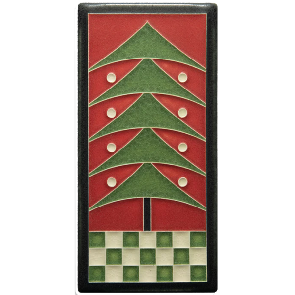 Dard Hunter Tree Tile – Red (4x8")