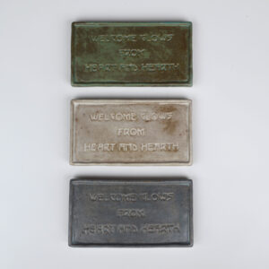 This image shows the color options for our exclusive welcome tile created with Janet Ontko.