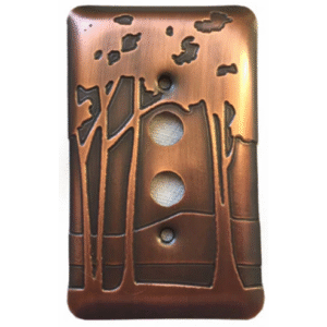 Copper Push Button Switch Plate – Landscape