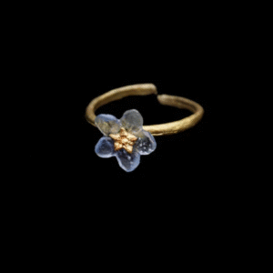 Forget Me Not Single Flower Adjustable Ring