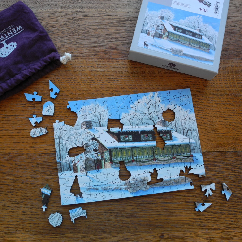 Wooden Puzzle – Craftsman Farms in Winter by Anna Szalc – Stickley
