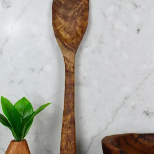 Rustic Handle Wooden Corner Spoon