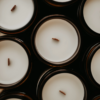 This image shows the top of the wood wick candles.