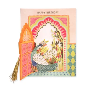 Garden Peacock Pop-Up Card