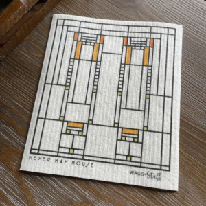This image shows the Swedish Dishcloth by WagsStuff in the FLW pattern 1.