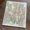 This image shows the Swedish Dishcloth by WagsStuff in the Hollyhock pattern