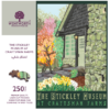 This image shows the box for the puzzle featuring Julie Leidel's print The Stickley Museum at Craftsman Farms.