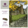 This image shows the box for the puzzle featuring Yoshiko Yamamoto's print the Log House in Autumn.