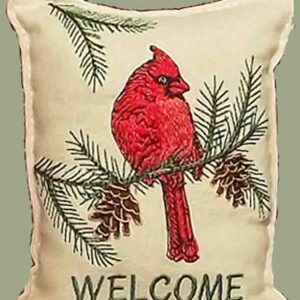 Balsam Pillow Cardinal Welcome