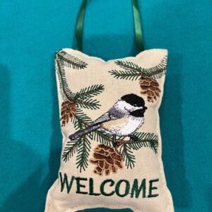 Balsam Pillow Welcome Chickadee