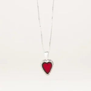 Heart / Crimson 18" Necklace