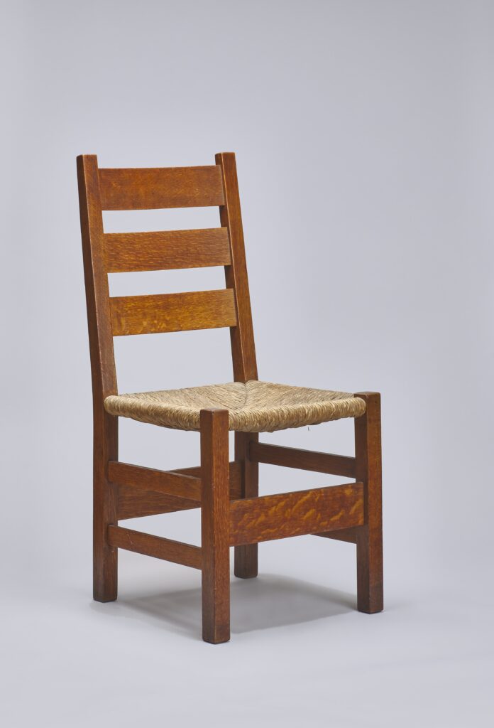 Dining Chair (no. 1301), Oak, rush, United Crafts, ca. 1900-04