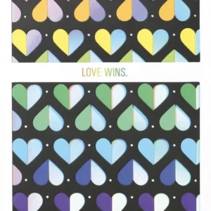 Love Wins Die-Cut Heart Card