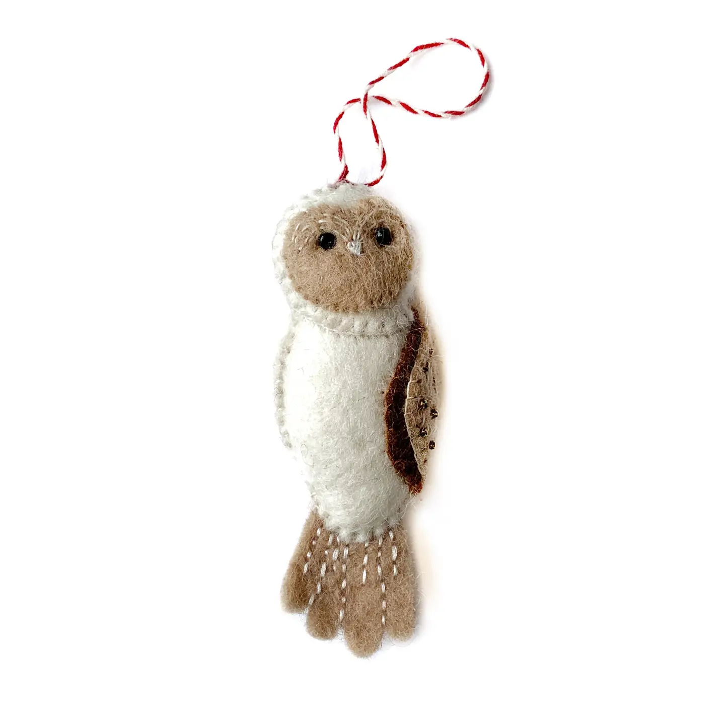 Owl Felt Wool Ornament - Image 2