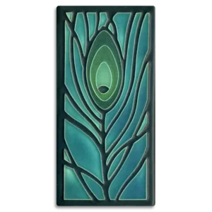 Peacock Feather Tile (4x8")