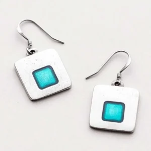 Stability / Teal Wire Earrings