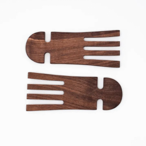 9" Walnut Salad Hands